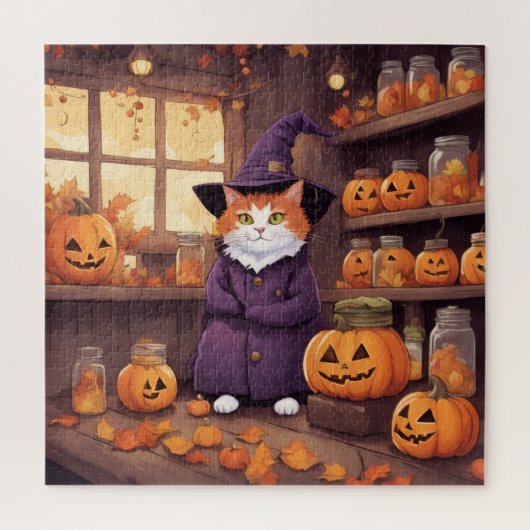 chat d'Halloween #2 puzzle (Vertical)