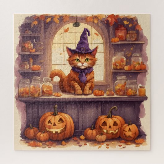 chat d'Halloween #3 puzzle (Vertical)