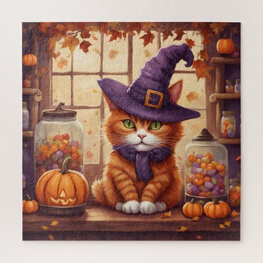 chat d'Halloween #4 puzzle (Vertical)