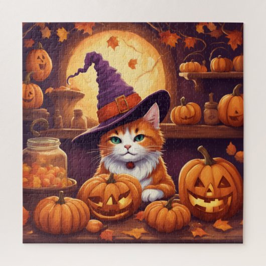 chat d'Halloween #7 puzzle (Vertical)