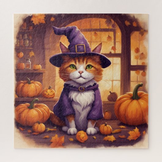 chat d'Halloween #8 puzzle (Vertical)