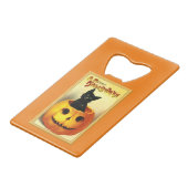 Chat d'Halloween assis dans une citrouille Jack O (Devant Angle)