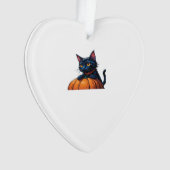 Chat d'Halloween dans un patch de citrouille encha (devant)