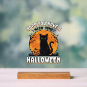 Chat d'Halloween Meow-Some Dessin de Gravure Vinta (Neutre)