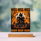 Chat d'Halloween Miaou Maison de Sorcière Vintage  (Neutre)