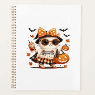 Chat d'Halloween mignon � Chaton sorcière Kawaii a