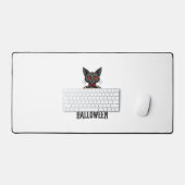 Chat d'Halloween Mignon Citrouille Vintage Épouvan (Clavier et souris)