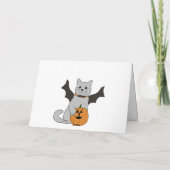 Chat d'Halloween mignonne avec un Bott de carte de (Dos)