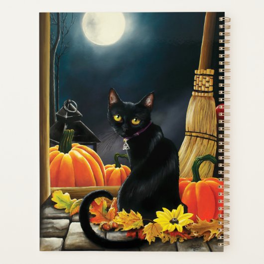 Chat d'Halloween noir (Dos)