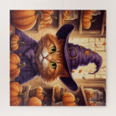 chat d'Halloween puzzle (Horizontal)