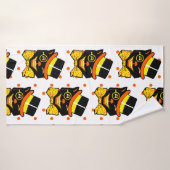 Chat d'Halloween vintage en haut (Serviette de bain)