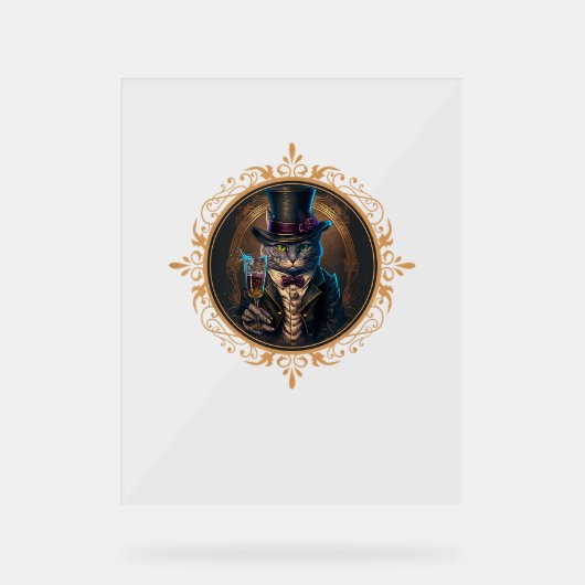 Chat d'humeur classique T Gangsters Chat Retro Cha (Recto)