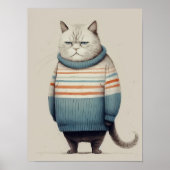 Chat dodu dans un pull confortable, décoration de (Devant)