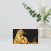 Chat d'or - cartes de visite (Debout devant)