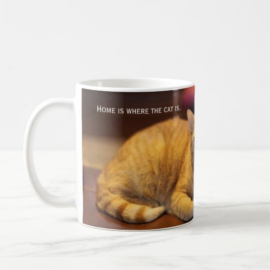 Chat d'orange de tasse (Gauche)