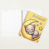 Chat Dormir Sur Le Carnet Lune (Devant avec enveloppe)