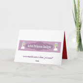 Chat Drôle Avec Tinsel Sobriety Carte de Noël (Dos)