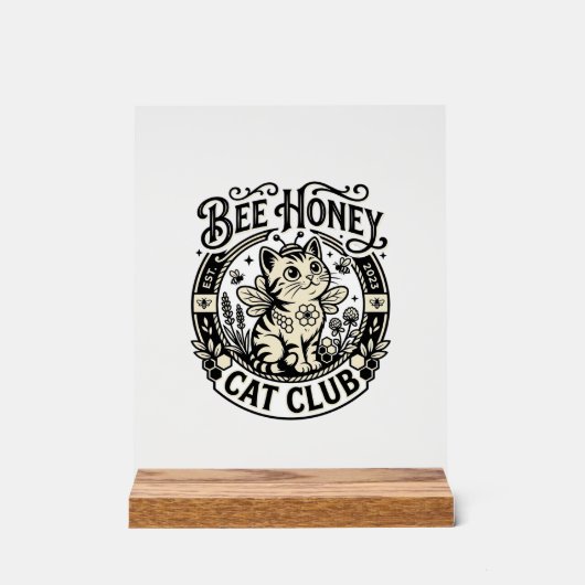 Chat drôle de chat au miel de abeille Graphique - (Recto)