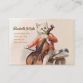 Chat drôle de Violoncelle-Playing de carte de (Devant)