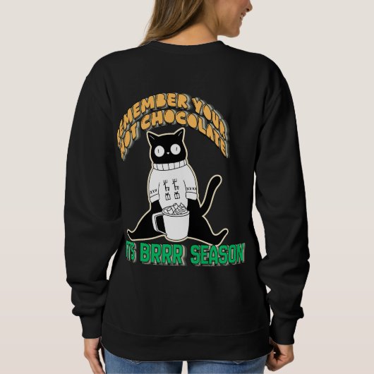 Chat Drôle En Sweatshirt (Dos)