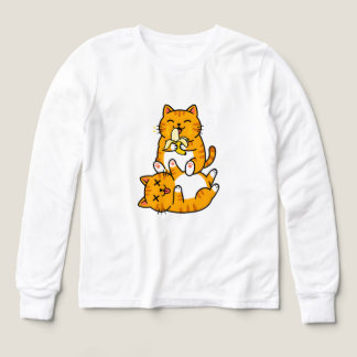 Chat drôle mangeant une banane Neko mignon dessin