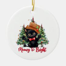 Chat drôle Noël de Noël ornement