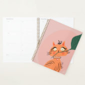 Chat drôle plante feuille dessin animé (Devant avec enveloppe)