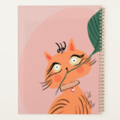 Chat drôle plante feuille dessin animé (Dos)