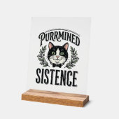 Chat Drôle Purrminé Sistence Graphique Vintage_1 (Angle)