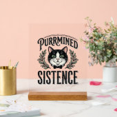Chat Drôle Purrminé Sistence Graphique Vintage_1 (Mariage)