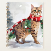 Chat du Bengale à Noël de neige (Devant)