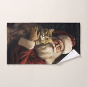 Chat du Bengale avec Noël du Père Noël (Serviette à main)