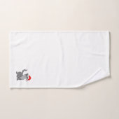 Chat du père noël avec un casquette rouge de père (Serviette à main)
