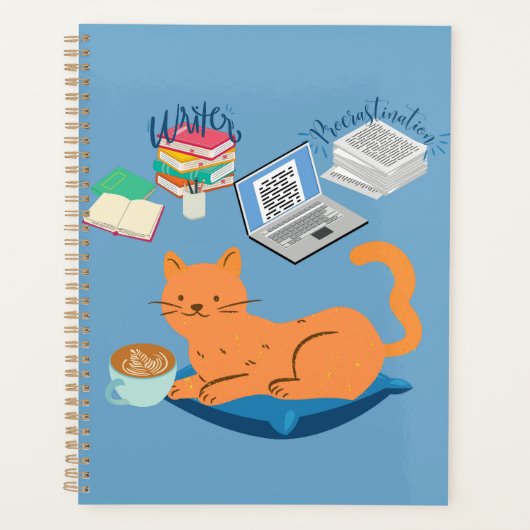 Chat écrivain procrastinateur (Devant)