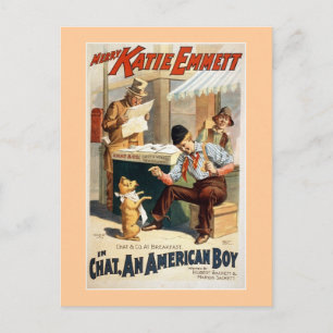 Chat, een Amerikaans Poster van het theater. Briefkaart