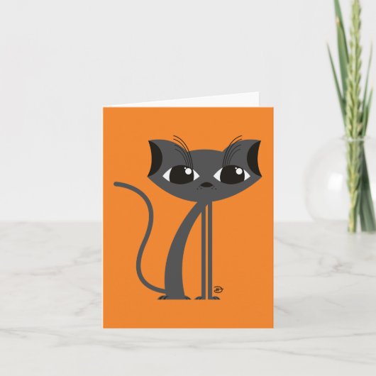 Chat éffrayant - Carte de voeux (Devant)