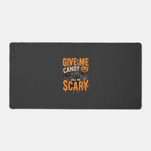 Chat effrayant Halloween donne moi des bonbons (Recto)