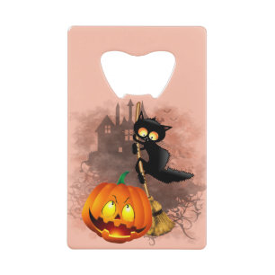 Chat effrayé par Citrouille Fun Halloween caractèr