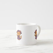 Chat Élégant avec Éventail - Mug Spécial (Devant droit)