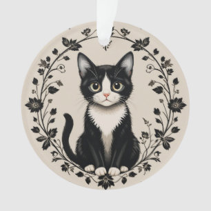 Chat élégant noir et blanc