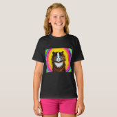 Chat en arc-en-ciel, T-shirt Louis Wain (Devant entier)