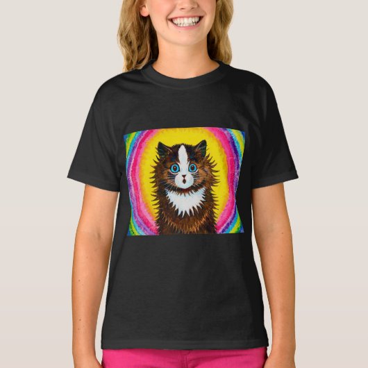 Chat en arc-en-ciel, T-shirt Louis Wain (Devant)