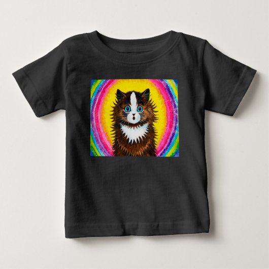 Chat en arc-en-ciel, T-shirt Louis Wain Baby (Devant)