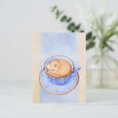 Chat en café 2 Carte postale (Debout devant)