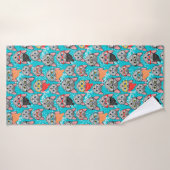 Chat en casquette (Serviette de bain)