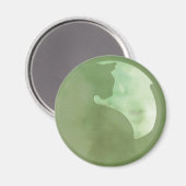 Chat en cercle - Aimant vert (Recto/Verso)