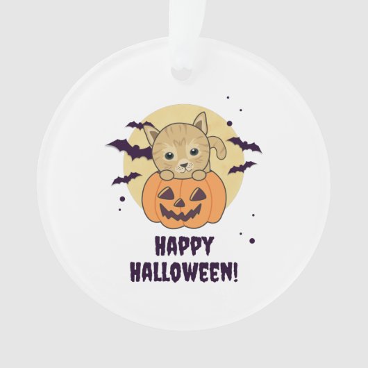 Chat En Citrouille Chats Doux Joyeux Halloween (devant)