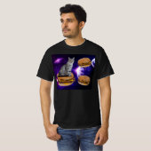 CHAT EN ESPACE AVEC T-shirt CHEESEBURGERS (Devant entier)