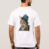 Chat en Fedora Hommes de base T-shirt design (Dos)