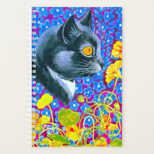 Chat en fleurs